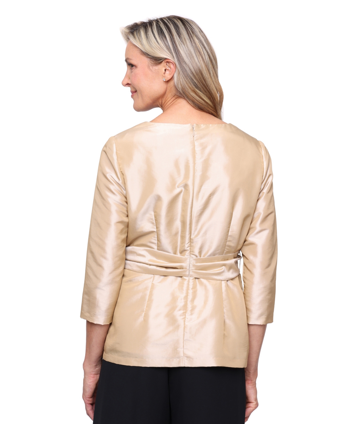 Alex Evenings Women's V-Neck 3/4-Sleeve Top