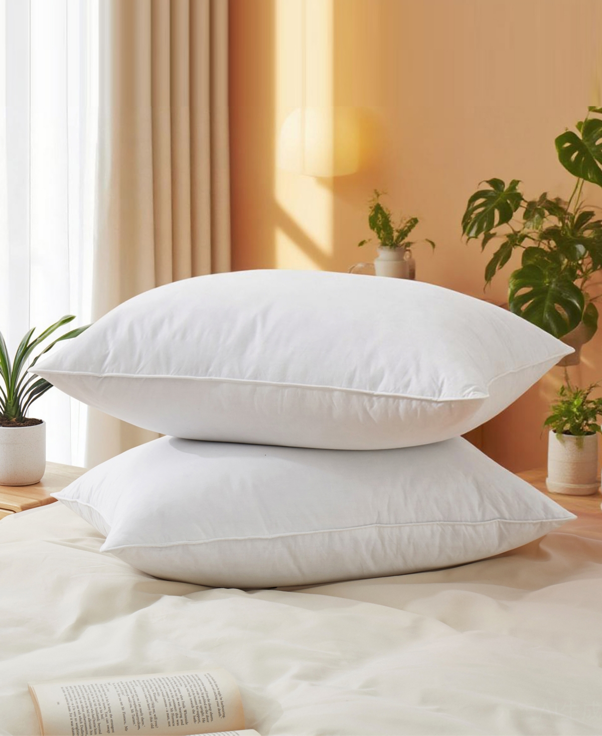Unikome Medium Firm Feather 2-Pack Pillows