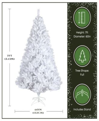 7.5' Winchester White Pine Tree with Silver Glitter