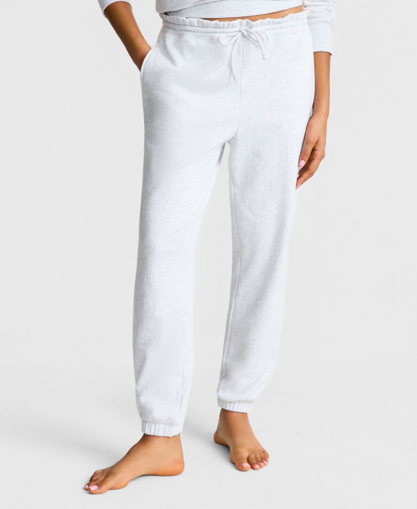 Женские брюки State of Day French Terry Jogger, цвет: Пыльный меланжевый — фото 1