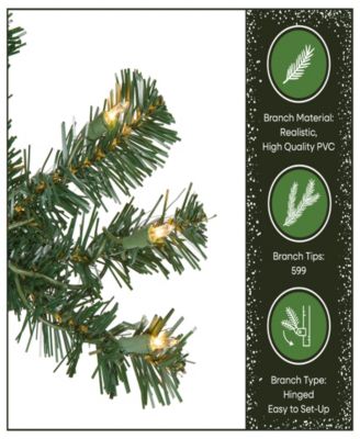 Acacia Pre-lit Christmas Tree with 300 Clear Incandescent Lights, 6'