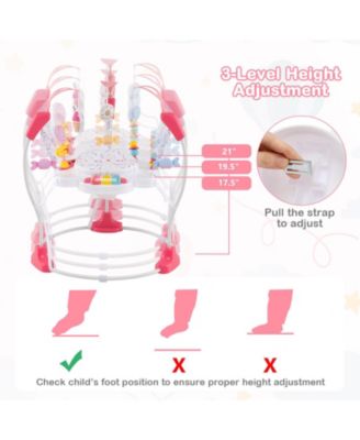 Baby Stationary Activity Center Infant Jumper with Removable Foot Pad