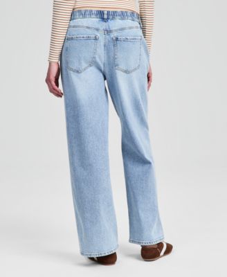 Women's Tie-Front Wide-Leg Jeans, Macy's Exclusive