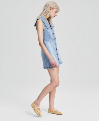 Women's Collared Denim Mini Dress, Macy's Exclusive