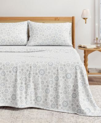 Ultra-Soft Turkish Cotton Flannel Winter Floral Print Sheet