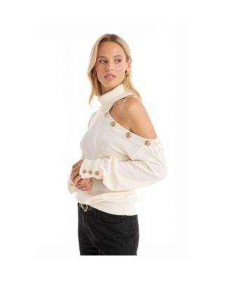 Women's Bridgette Button Sweater - Pearl