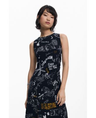 Women's Graffiti midi dress
