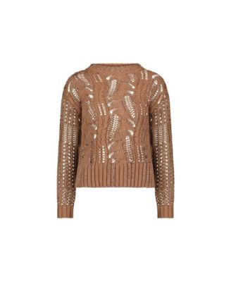 Women's Elea Crystal Knit Sweater - Sangria