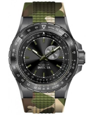 Men's 49730 Aviator Quartz VD72 Black Dial Watch