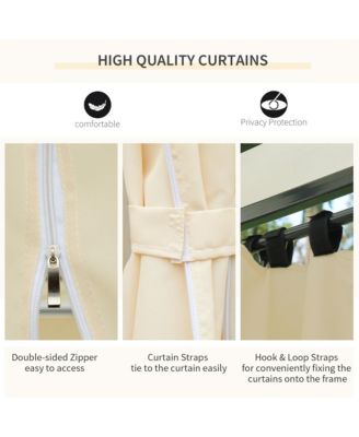 10'x13' Outdoor Canopy 2-Tier Top Gazebo BBQ Party Tent,