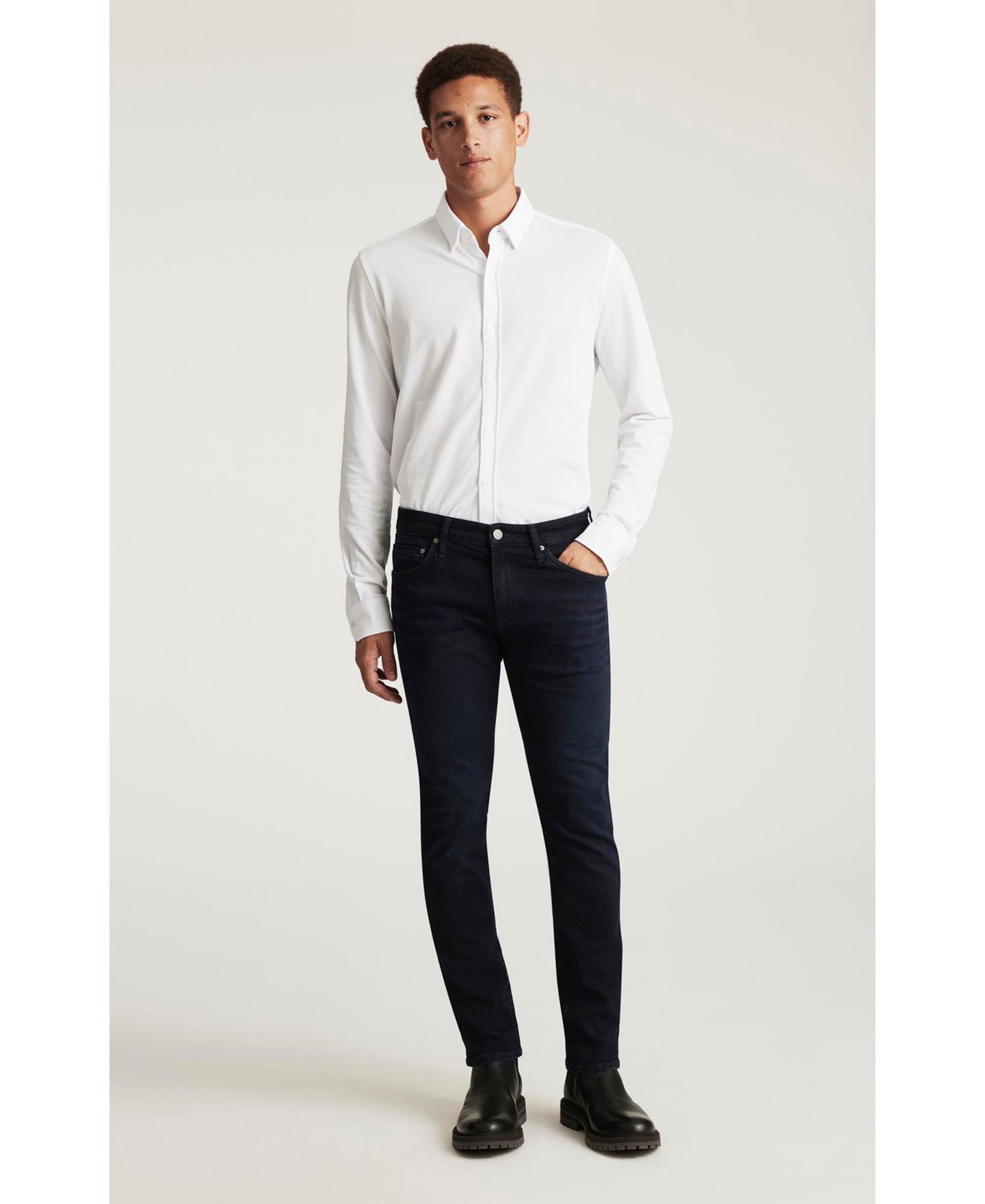 Мужские джинсы Mavi Jeans Jake Slim Leg In Ink Vintage, цвет: Тёмный синий — фото 1