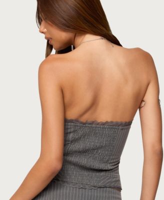 Women's Mona Lacey Pinstripe Strapless Corset