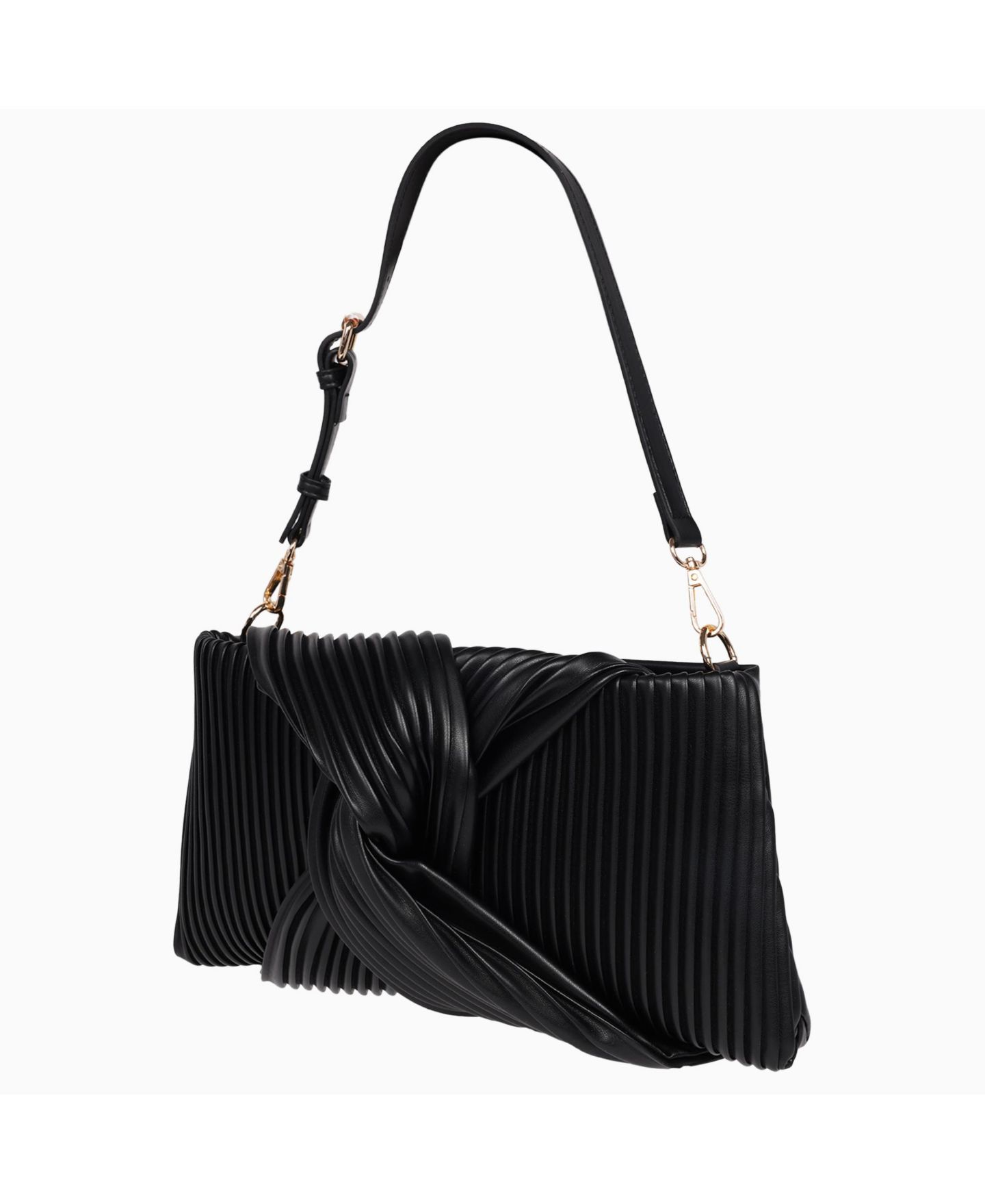 Женский клатч Jason Wu Pleated Knot Clutch with Shoulder Strap, цвет: Чёрный — фото 3