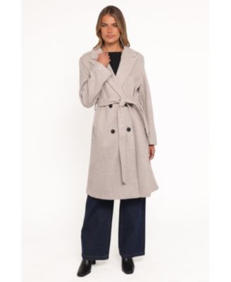 Women's Fur Collar Tie Waist Coat