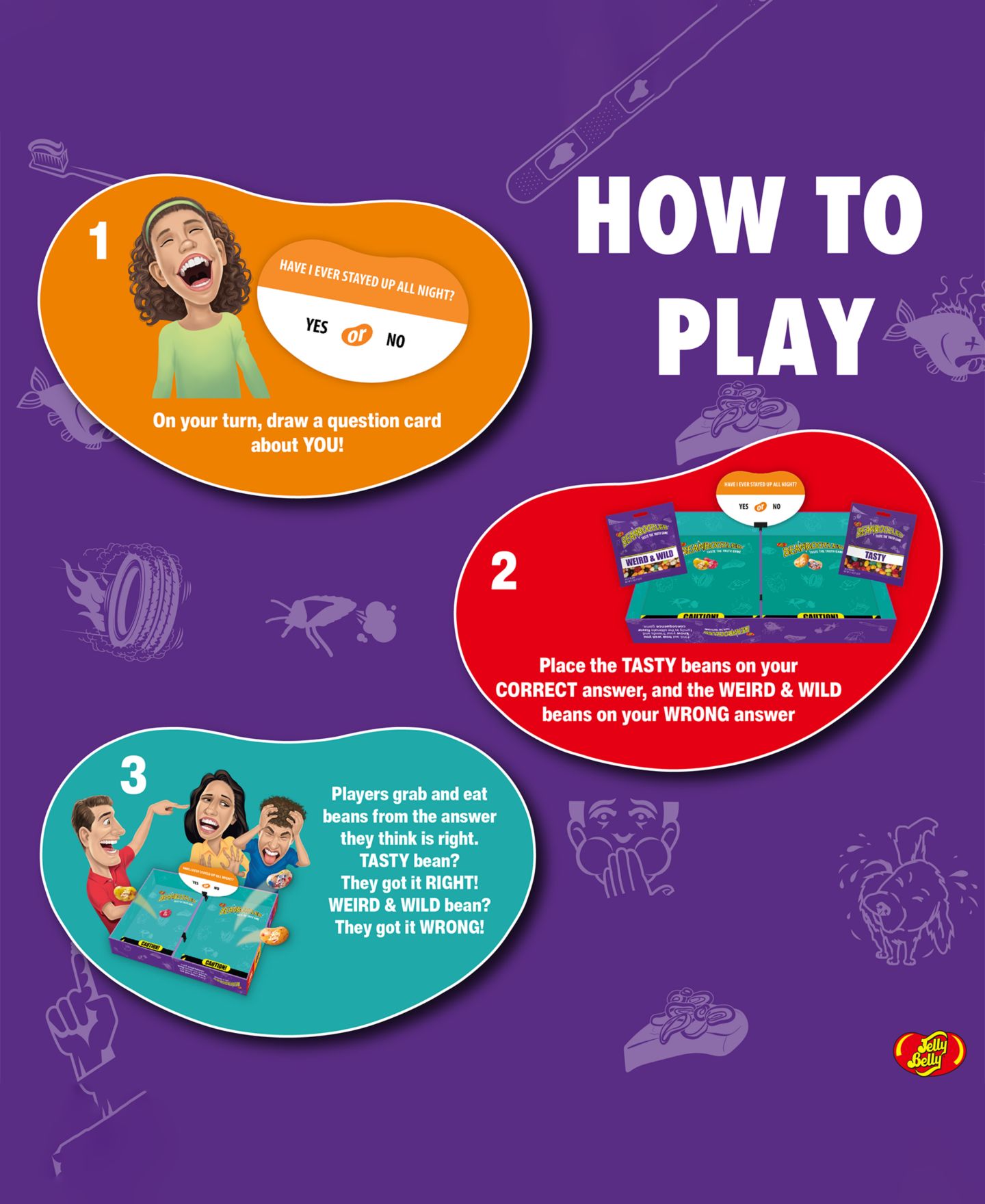 Детская карточная игра Jelly Belly BeanBoozled Taste the Truth Game, цвет: Разноцветный — фото 3