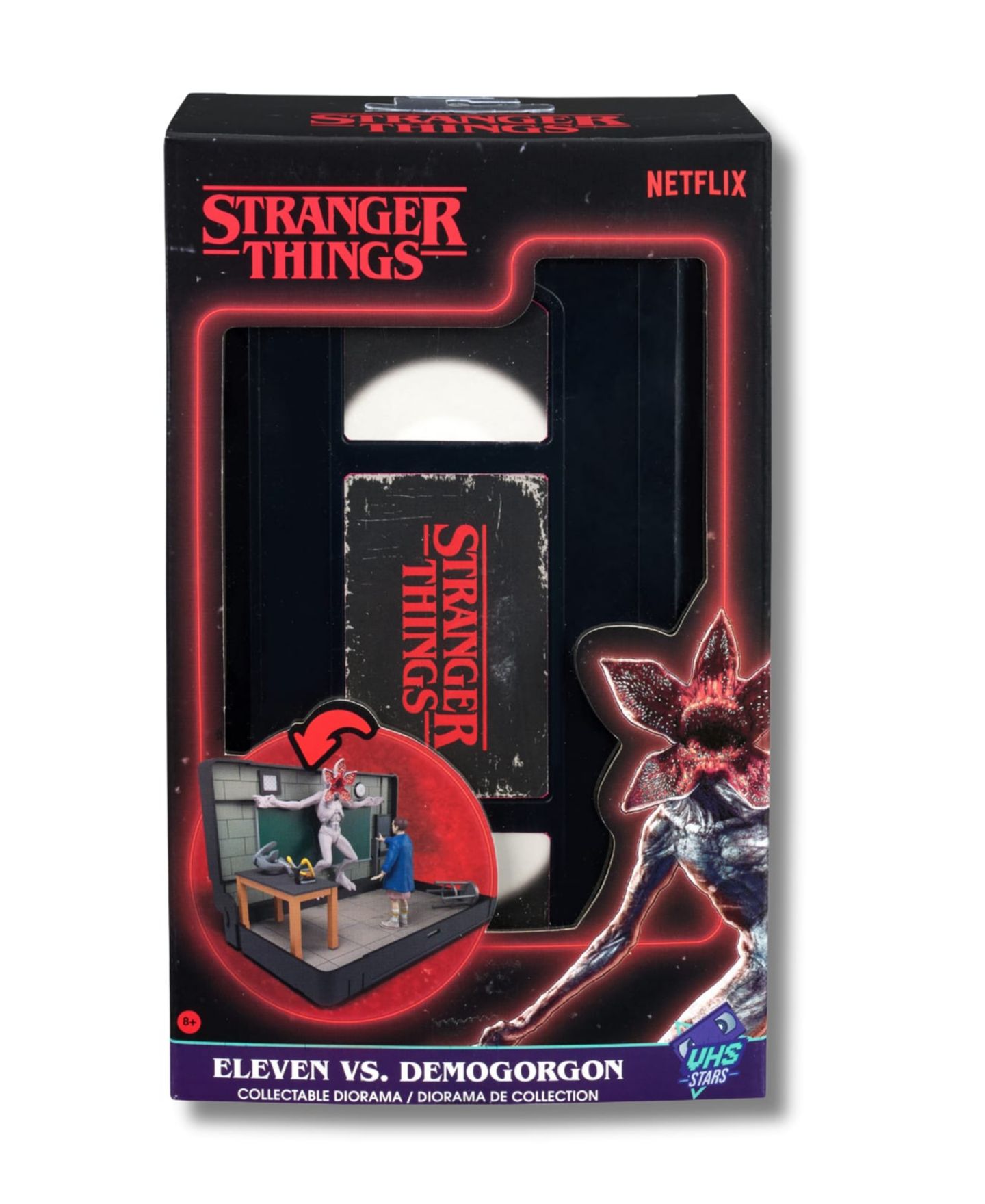 Детский игровой набор Wilder Toys Stranger Things Eleven vs. Demogorgon Console Heroes VHS Diorama 7-Piece Playset, Ages 8+ — фото 5
