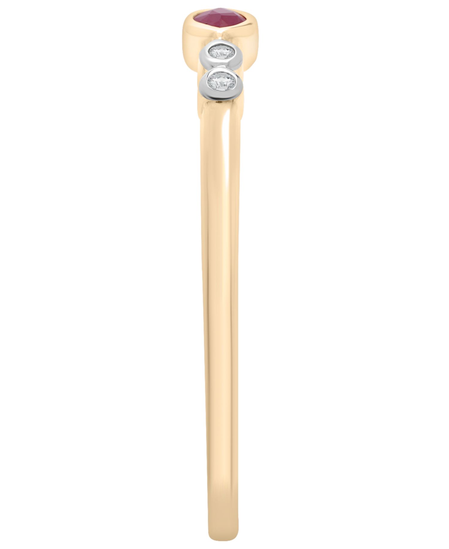 Ruby (1/8 ct. t.w.) & Diamond Accent Dainty Ring in 14k Gold-Plated Over Sterling Silver