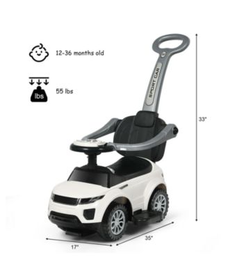 3 In 1 Ride on Push Car Toddler Stroller Sliding Car with Music