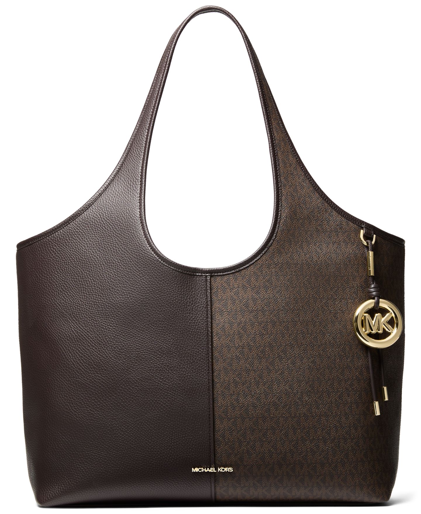 Женская сумка MICHAEL Michael Kors Henly Extra-Large Shopper Tote Handbag, цвет: Шоколадный — фото 3
