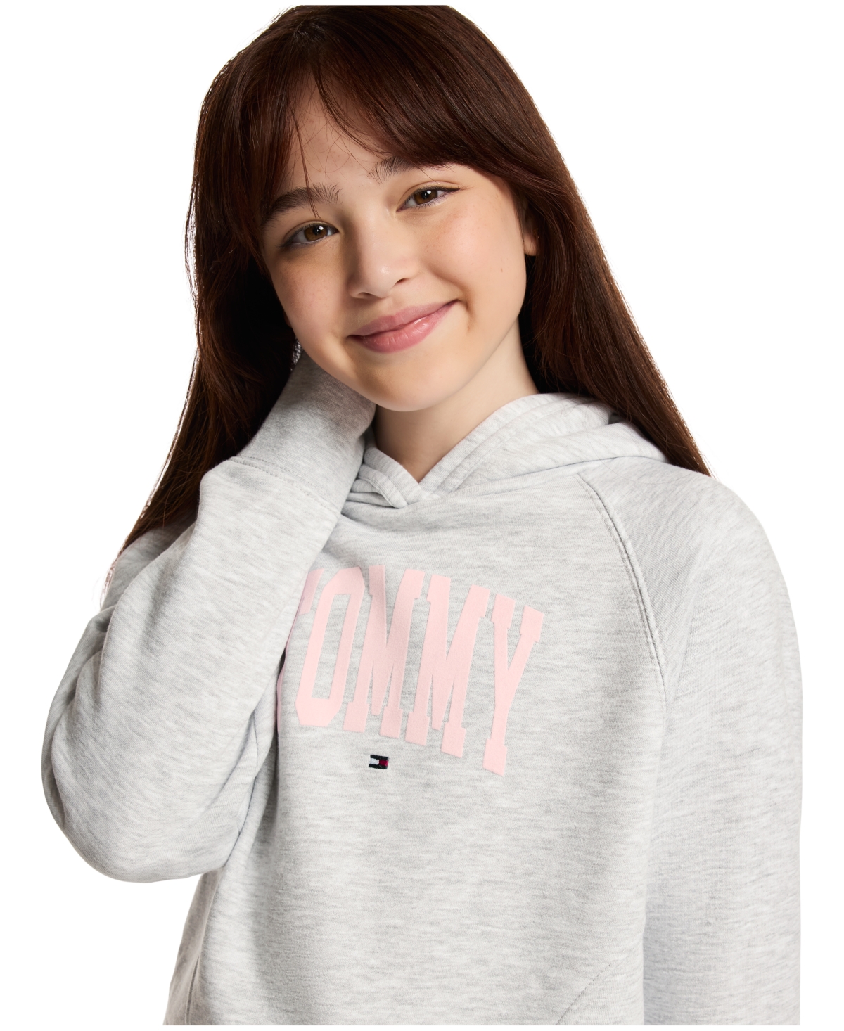 Tommy Hilfiger Girls 7-16 Popover Seamed Long Sleeve Hoodie