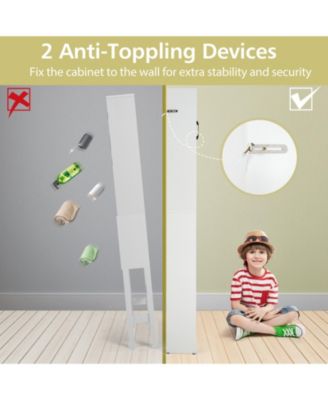 4-Tier Space-saving Toilet Sorage Cabinet with Open Shelves