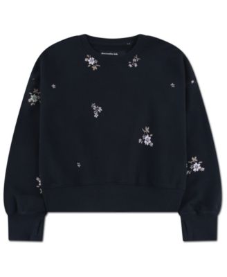 Girls' Logo Print Crewneck Sweatshirt
