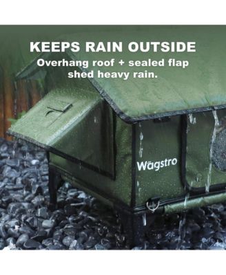 RoofHaus Heated Outdoor Cat Shelter – Olive Green