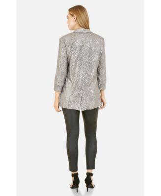 Women's Sequin Blazer With Pockets