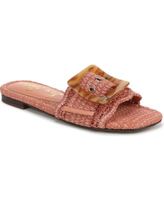 Women's Bambi Raffia Buckle Slide Sandals