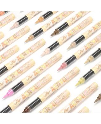 36 Skin Tone Colors Soft Brush Acrylic Markers for Pumpkin, Rock, Wood, Glass, Paper, Ceramic & Coloring Books