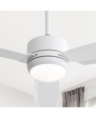 46-inch Modern White 3-blade Ceiling Fan with LED Light with Six-speed Remote Control