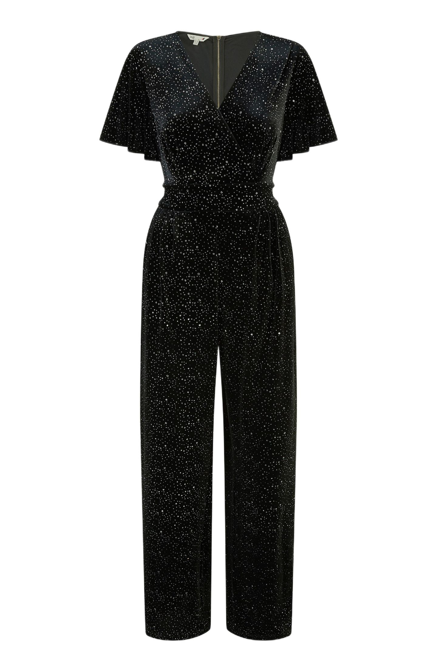 Женский комбинезон Yumi Sparkle Velvet Jumpsuit, цвет: Чёрный — фото 5