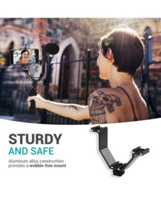 Triple Shoe Bracket - Camera V Bracket for Lights, Monitors, Microphones and More