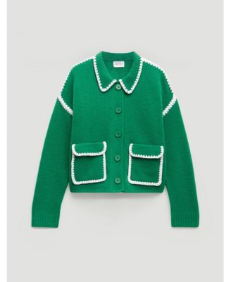 Women's Wool Blend Whipstitch Trim Shirt Jacket