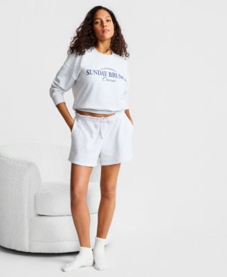 Women's Paperbag-Waist French Terry Shorts
