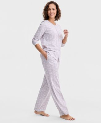 Women's Cotton Printed Button-Front Pajama Set