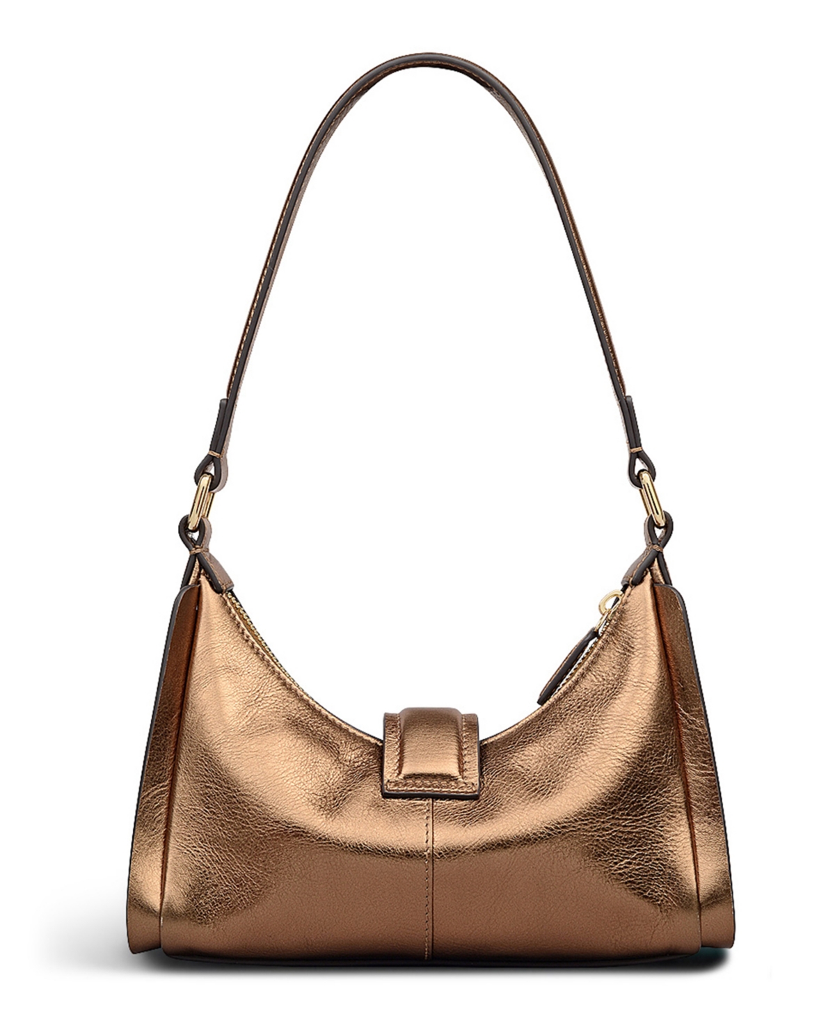 Radley London Sloane Mews Metallic Small Zip Top Shoulder Bag In Gold