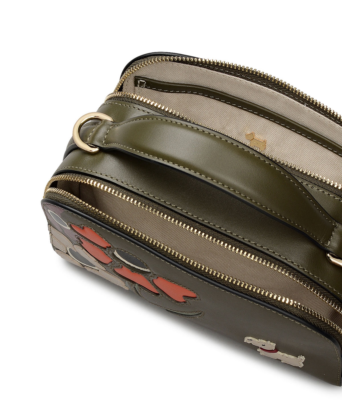 Radley London Floribunda Mini Zip Top Crossbody Bag In Green