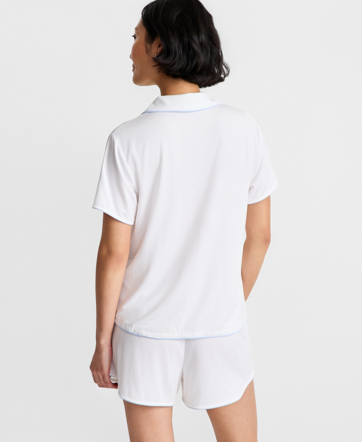 State of Day Women's Fluid Knit Notched-Collar Pajama Set Xs-3X