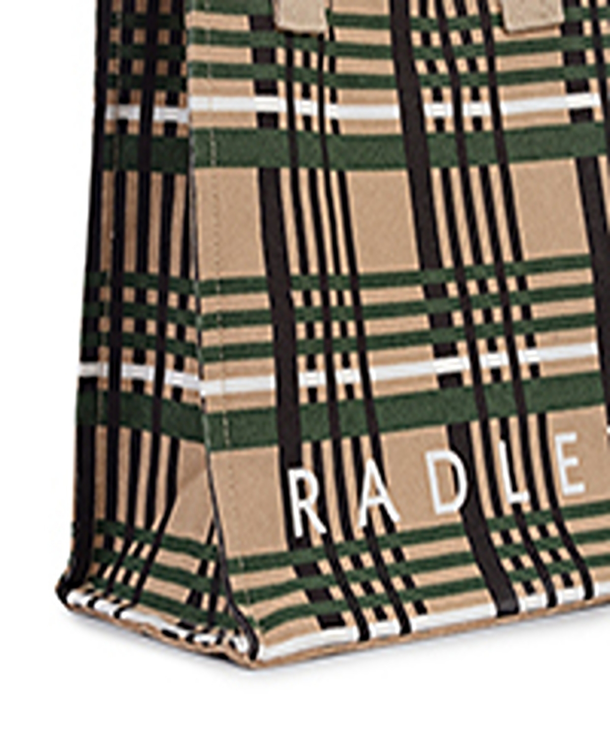 Radley London Check Small Open Top Grab Bag In Brown