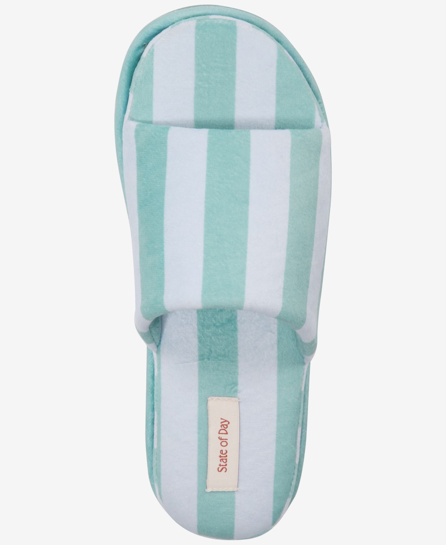 Женские тапочки State of Day Open Toe Boxed Slippers, цвет: Мягкий полосатый — фото 4