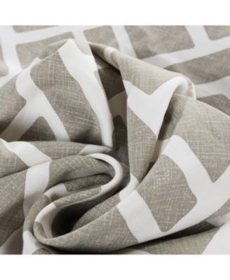 Geometric Printed Cotton Room Darkening Curtain