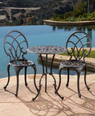 Dakara 3-Pc. Copper-Finish Aluminum Bistro Set