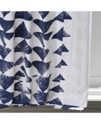Geometric Printed Cotton Room Darkening Curtain