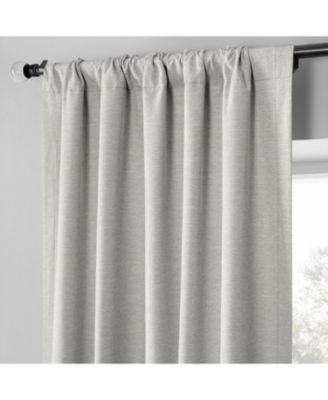 Boho Chic Faux Linen Blackout Curtain Pair (2 Panels)