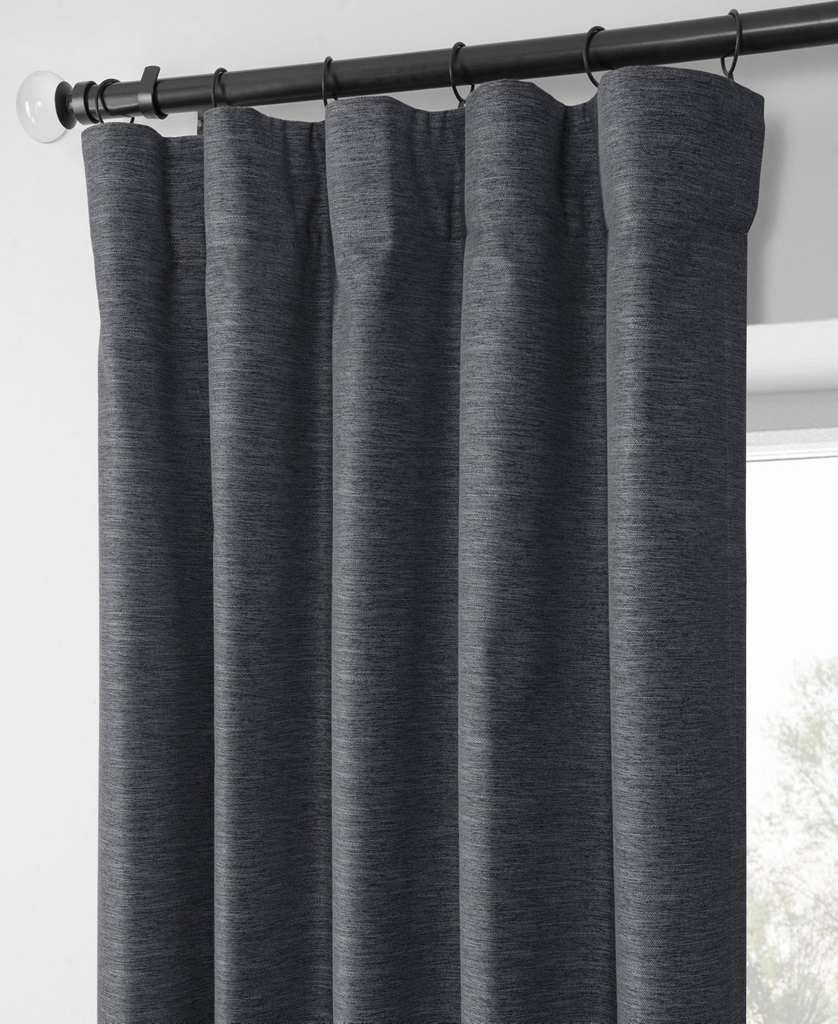 Half Price Drapes Boho Chic Faux Linen Blackout Curtain Pair (2 Panels