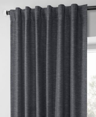 Boho Chic Faux Linen Blackout Curtain Pair (2 Panels)