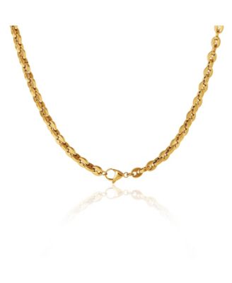 Men s Gold Tone Link 22'' Chain Necklace, Polished Finish