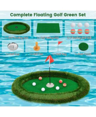 Floating Golf Green Oval Floating Chipping for Pool