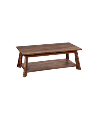 Kalispell Solid Sheesham Wood Coffee Table, Brown